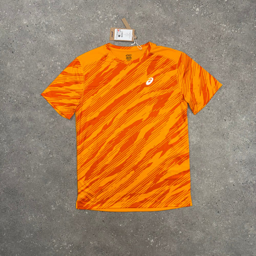 ASICS ALL OVER T-SHIRT - YAMABUKI ORANGE