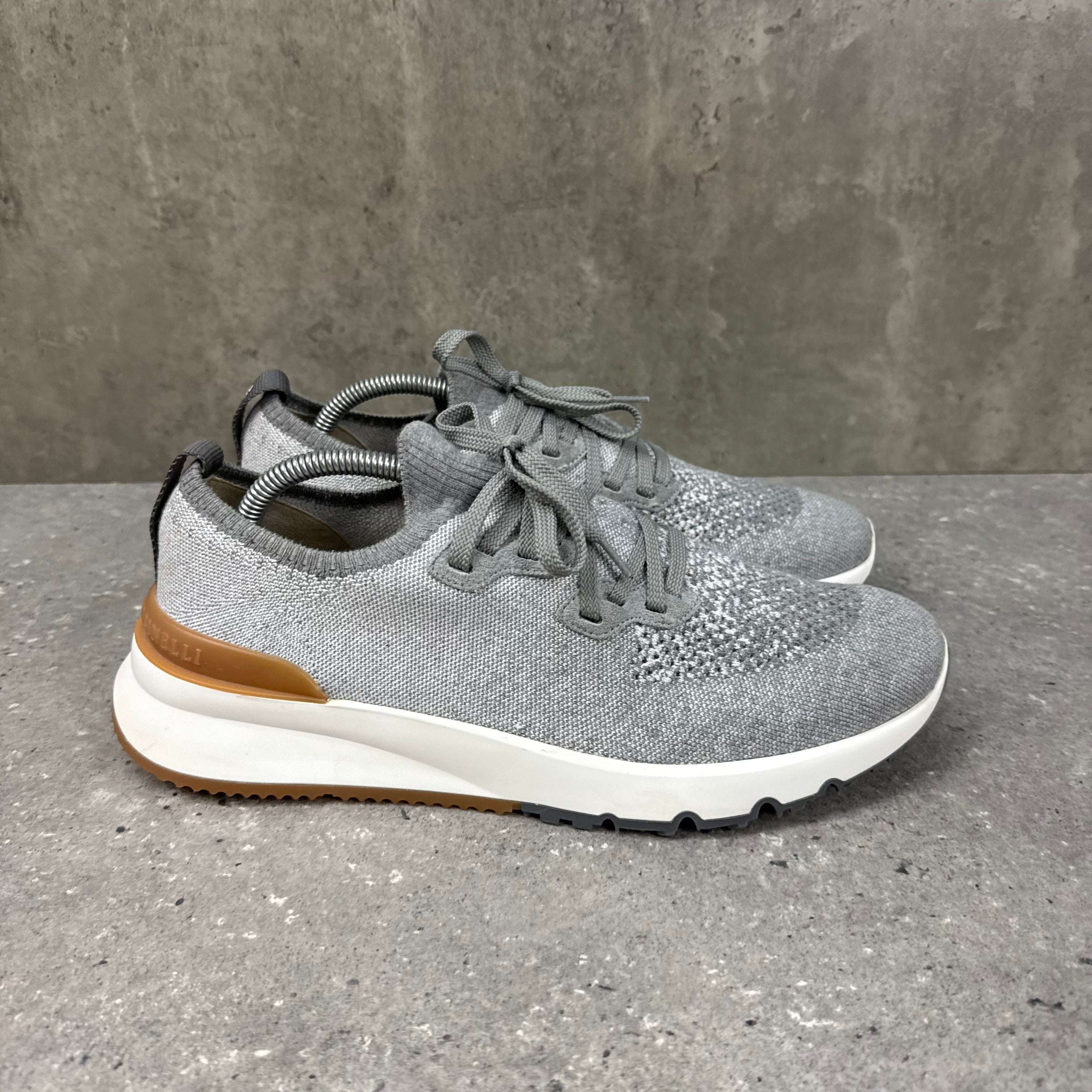 BRUNELLO CUCINELLI KNIT LACE UP SNEAKERS - (EU43 / UK9)