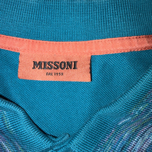 MISSONI POLO T-SHIRT BLUE/ CYAN