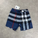 BURBERRY CHECK SWIM SHORTS - NAVY
