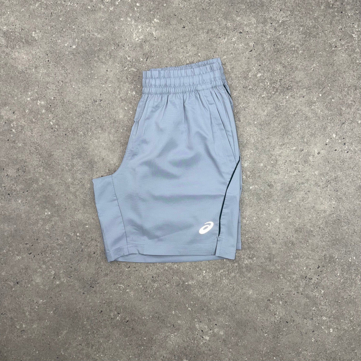 ASICS SLANT PANEL SHORTS - GREY BLUE