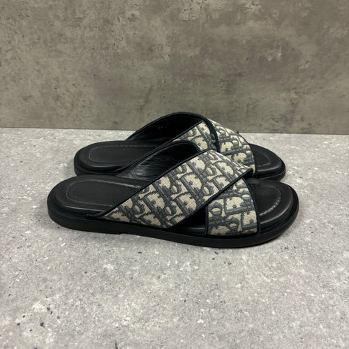 DIOR ALIAS SANDALS BLUE OBLIQUE - (EU42 / UK8)