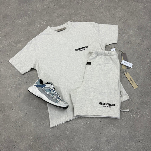 ESSENTIALS SS22 - T-SHIRT & SHORT SET  - LIGHT OATMEAL