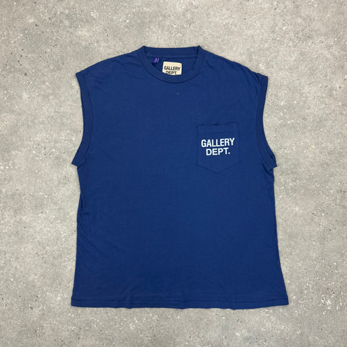 GALLERY DEPT SLEEVELESS T-SHIRT - NAVY BLUE