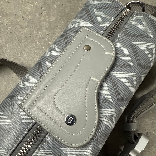 DIOR GREY CD DIAMOND MESSENGER BAG