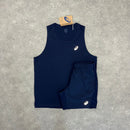 ASICS VEST & SHORT SET - MIDNIGHT NAVY