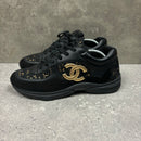 CHANEL RUNNERS BLACK / GOLD -  (EU44 / UK10)