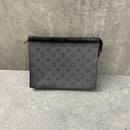 LOUIS VUITTON POCHETTE CLUTCH BAG - GREY / BLACK