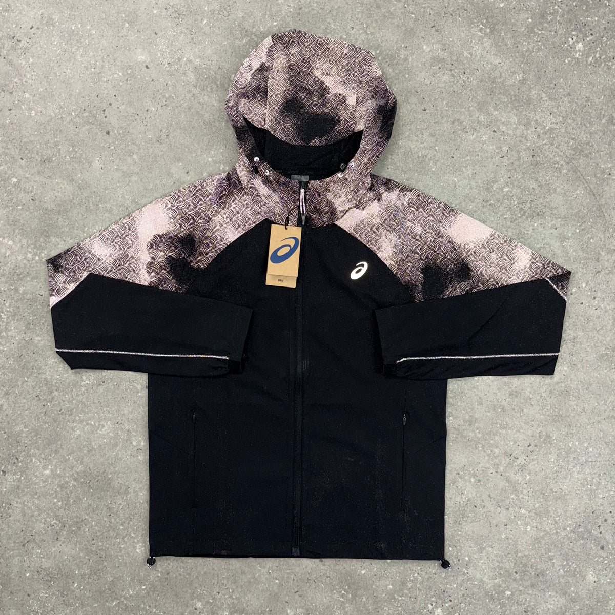 ASICS REFLECTIVE WINDRUNNER JACKET & CORE SHORT SET - BLACK
