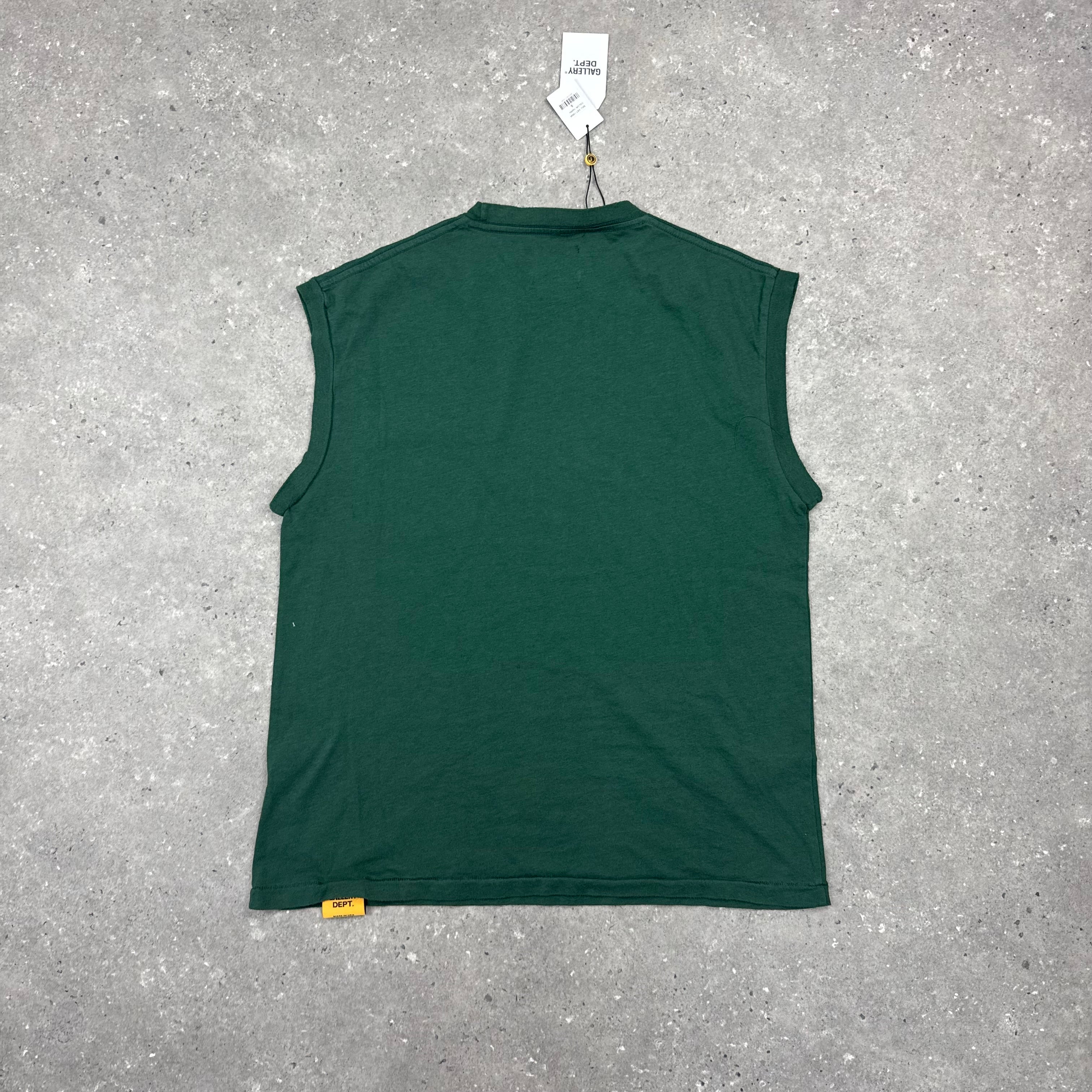 GALLERY DEPT SLEEVELESS T-SHIRT - GREEN