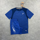 ASICS ROAD T-SHIRT & ICON SHORT SET - DARK COBALT NAVY