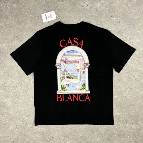 CASABLANCA T-SHIRT - LE PASSAGE - BLACK