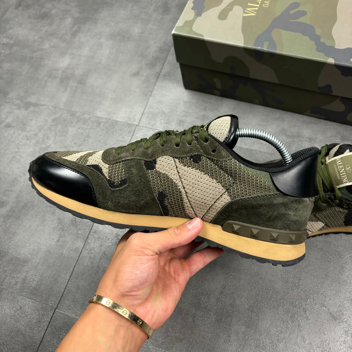 VALENTINO ROCKRUNNERS KHAKI (FITS 8/9)