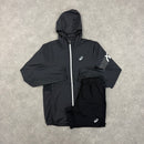 ASICS ICON JACKET & SHORT SET - BLACK