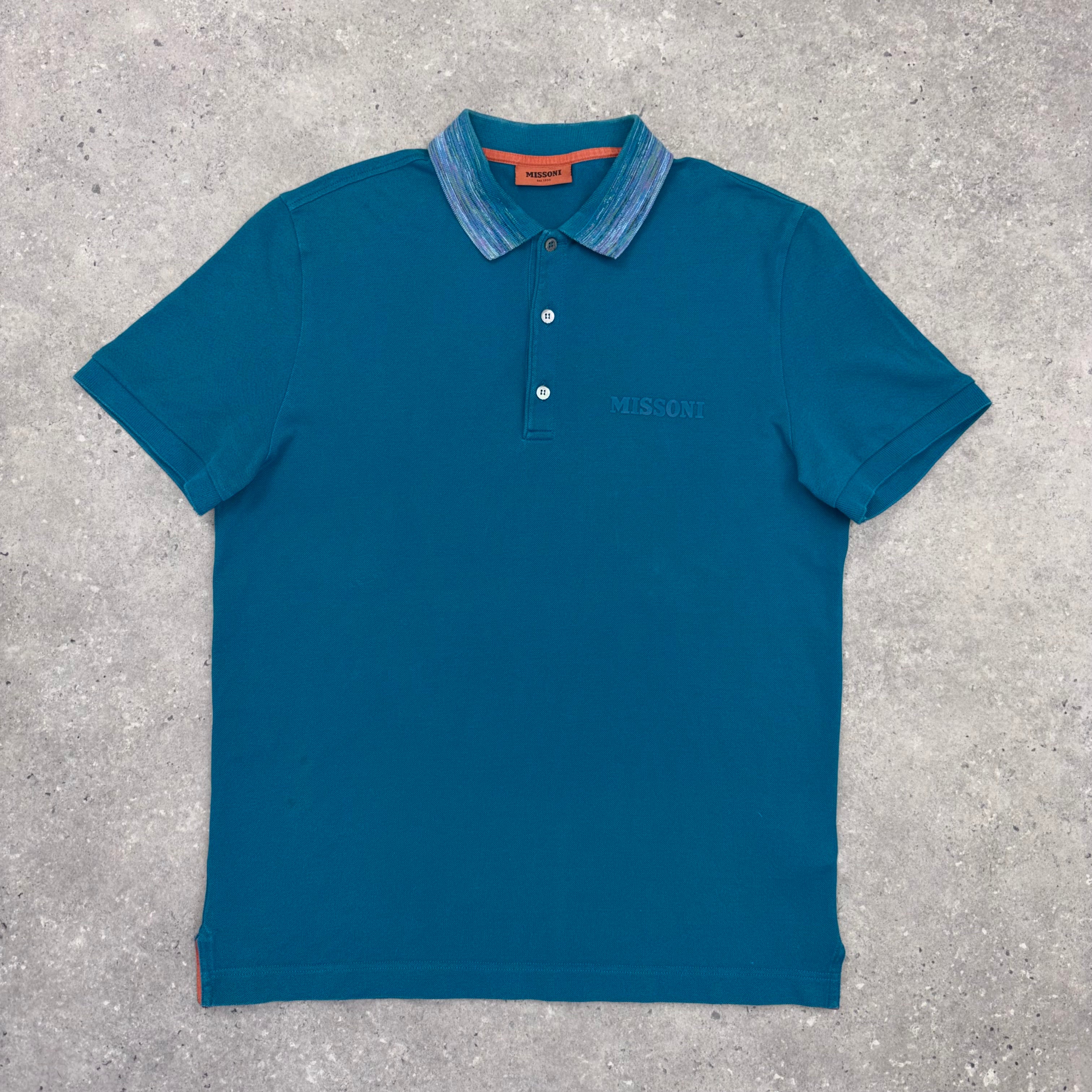 MISSONI POLO T-SHIRT BLUE/ CYAN