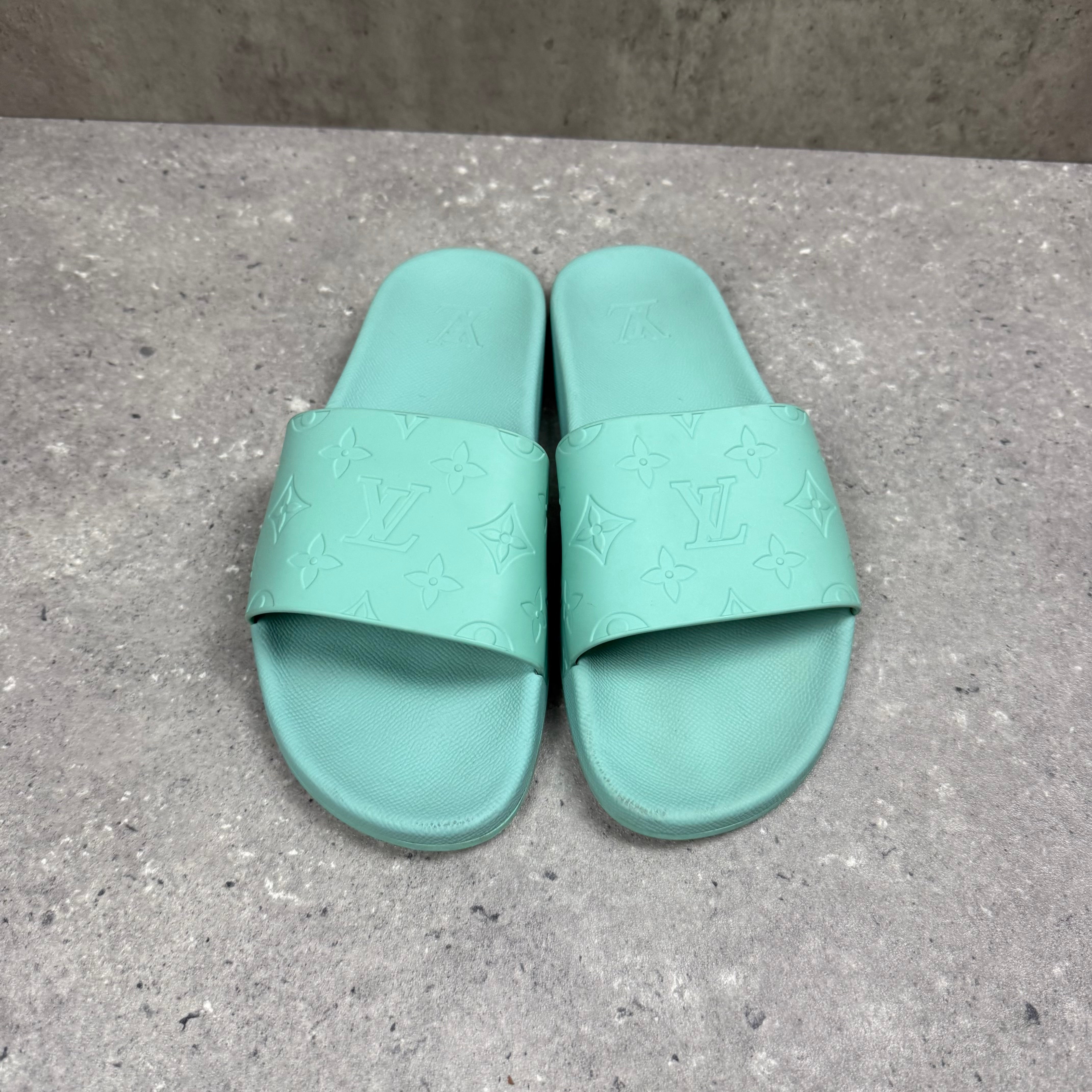 LOUIS VUITTON SLIDERS MINT GREEN - EU41 (FITS UK 8)