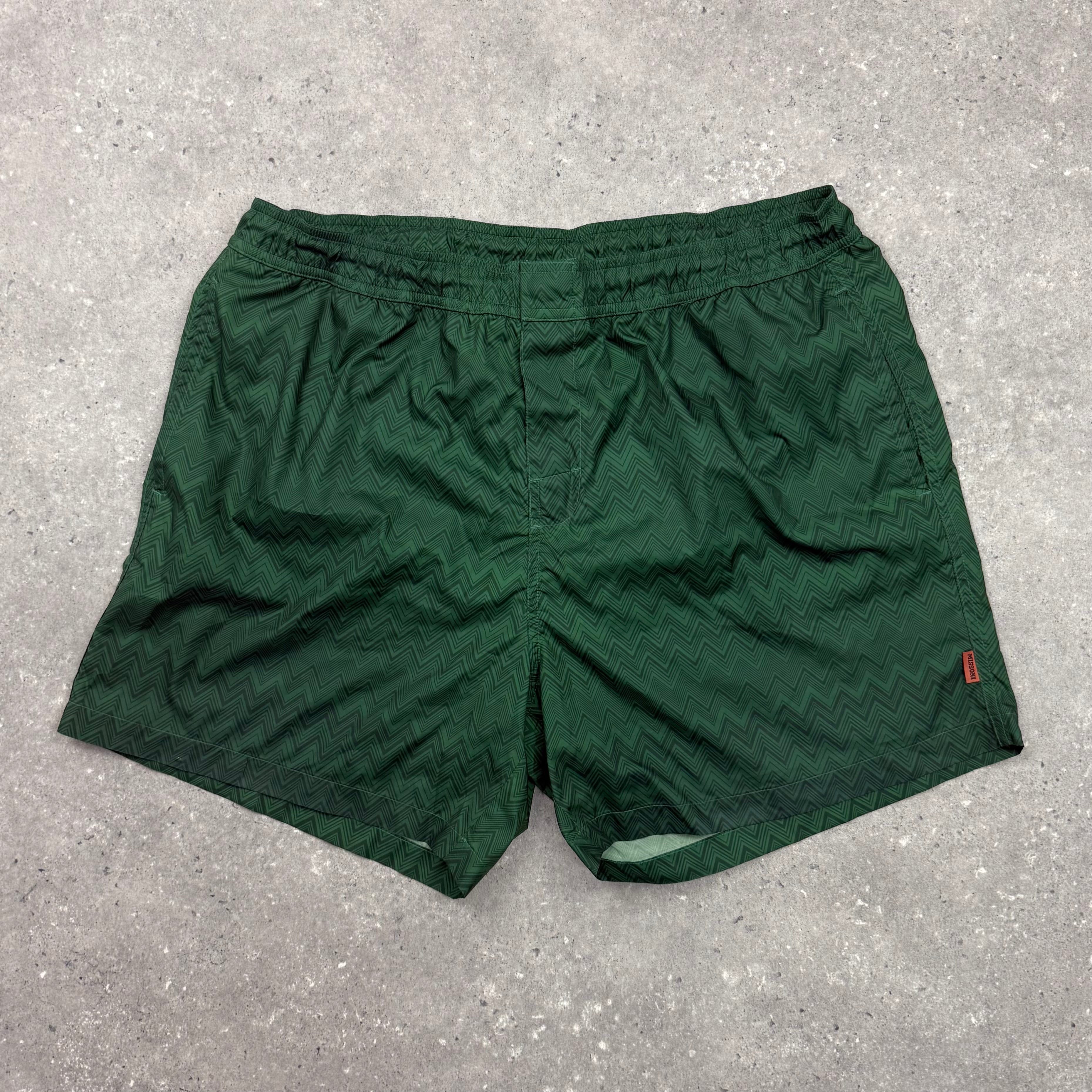 MISSONI SWIM SHORTS GREEN - (L)