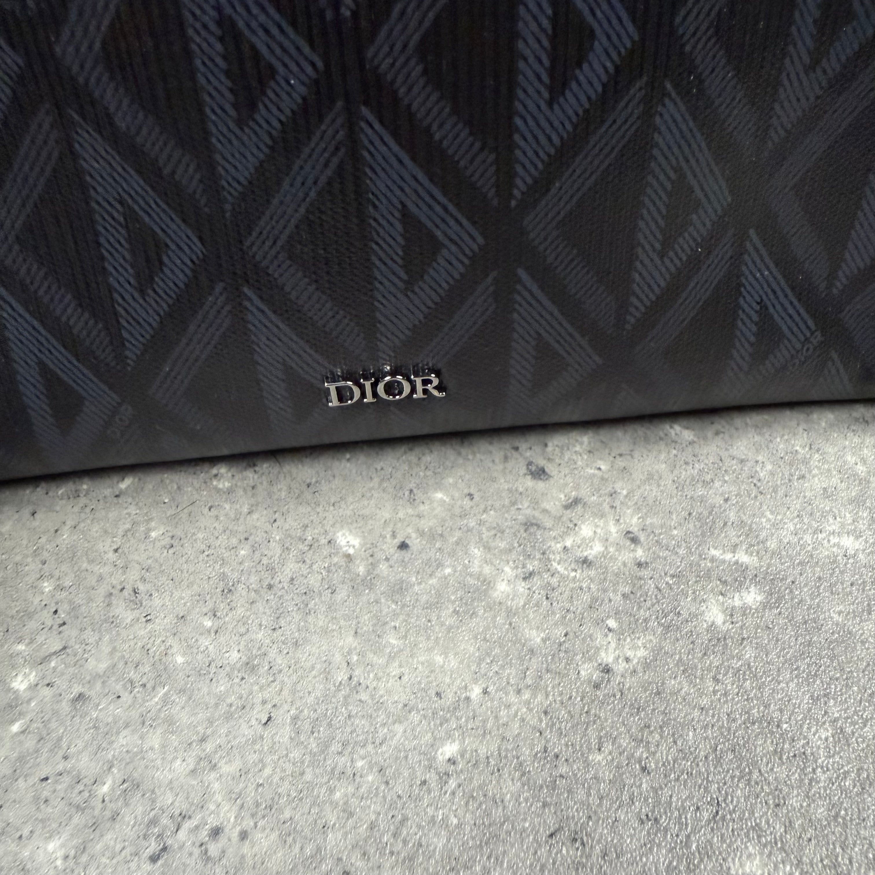 DIOR BLACK CD DIAMOND MESSENGER BAG