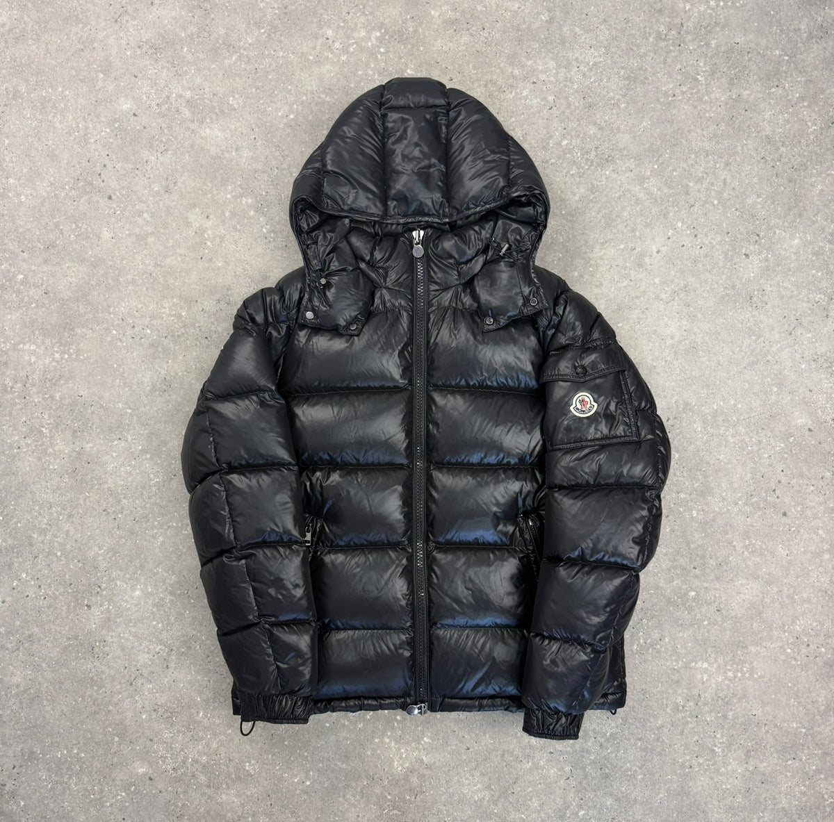 MONCLER MAYA JACKET BLACK - SIZE 4 (FITS M/L)
