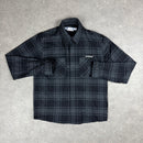 OFF WHITE CHEQUERED OVER SHIRT - (L)