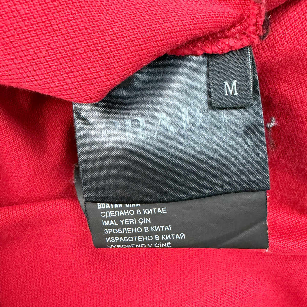 PRADA POLO T-SHIRT RED - (M)