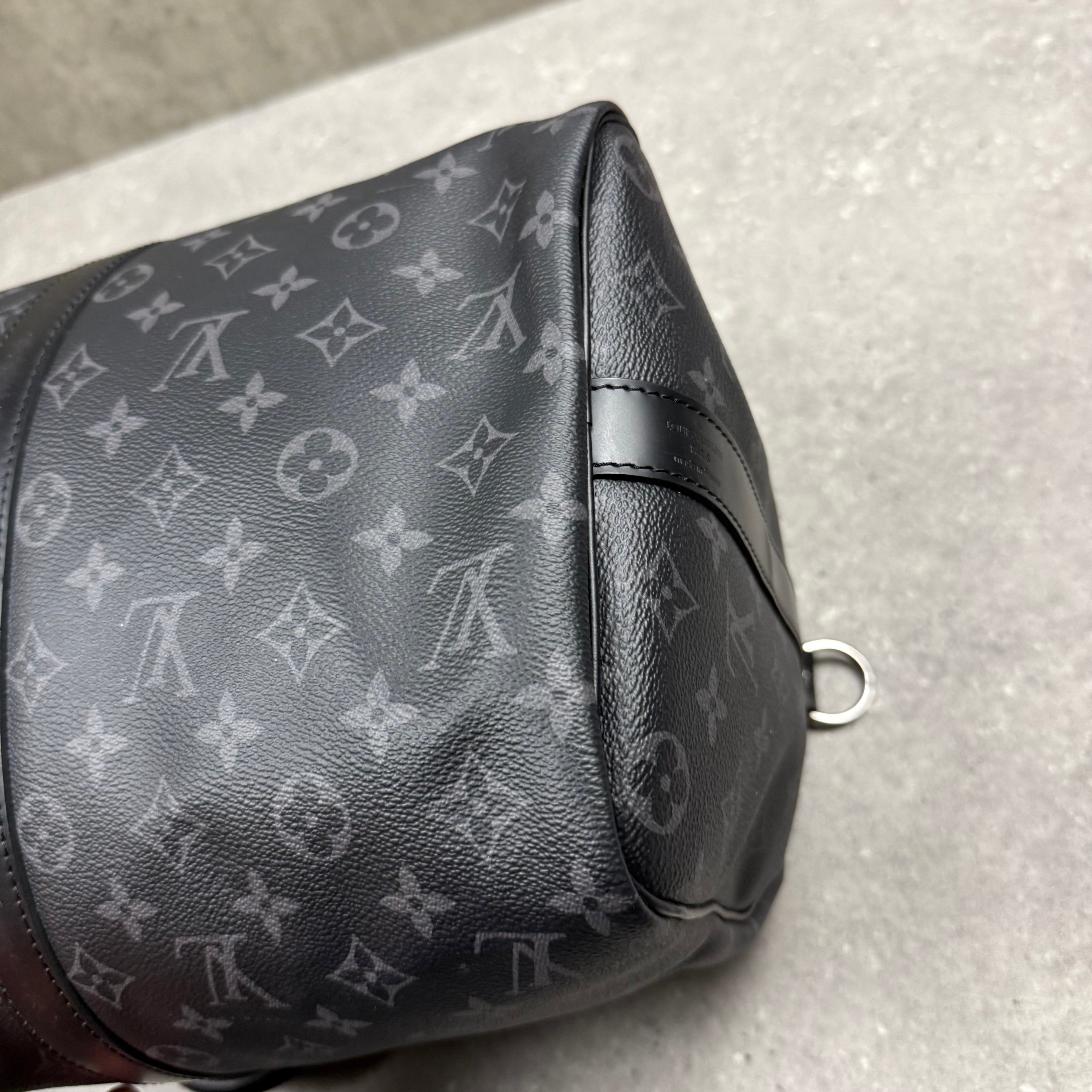 LOUIS VUITTON KEEPALL 45 DUFFLE BAG - BLACK ECLIPSE