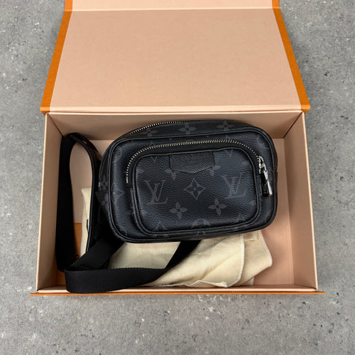 LOUIS VUITTON MONOGRAM ECLIPSE POUCH BAG - BLACK