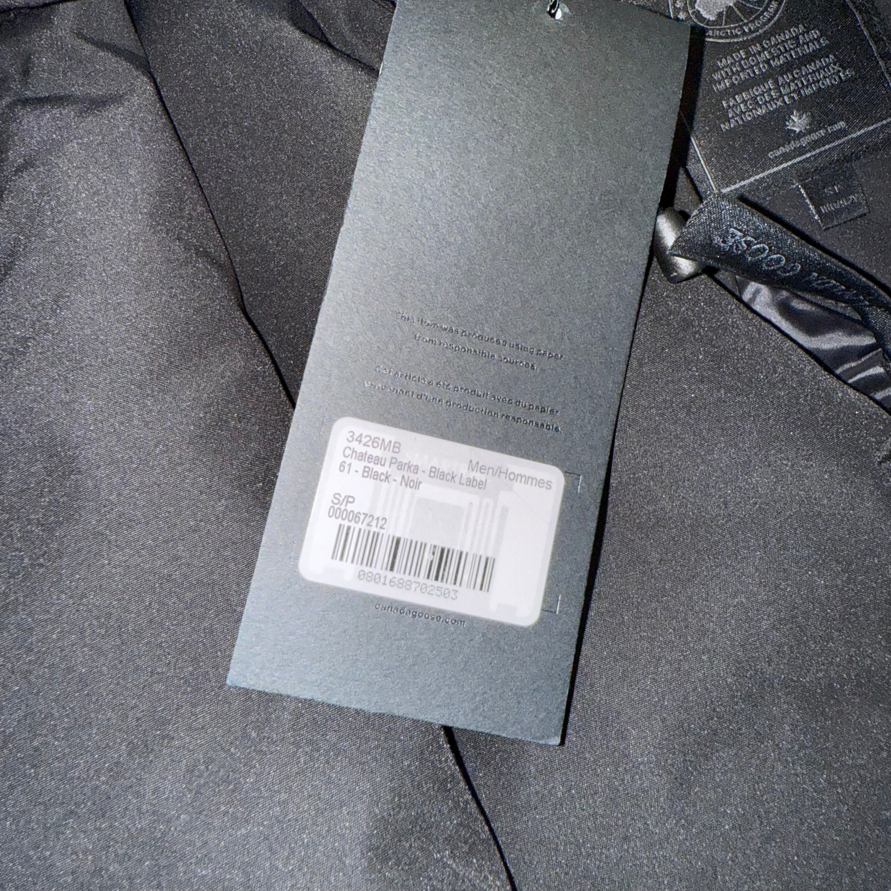 CANADA GOOSE CHATEAU PARKA BLACK BADGE - (S)