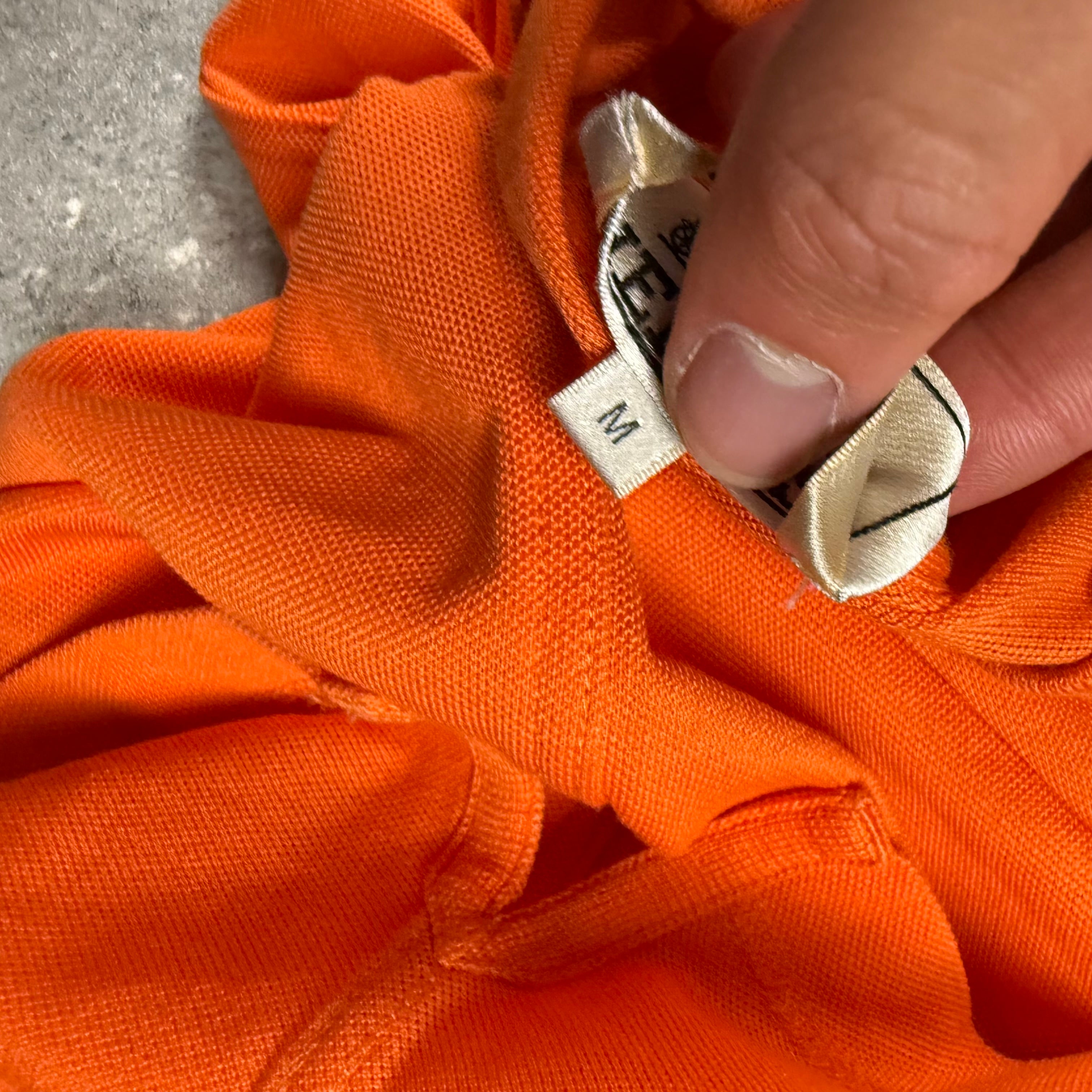 HERMES “H” T-SHIRT ORANGE - (M)