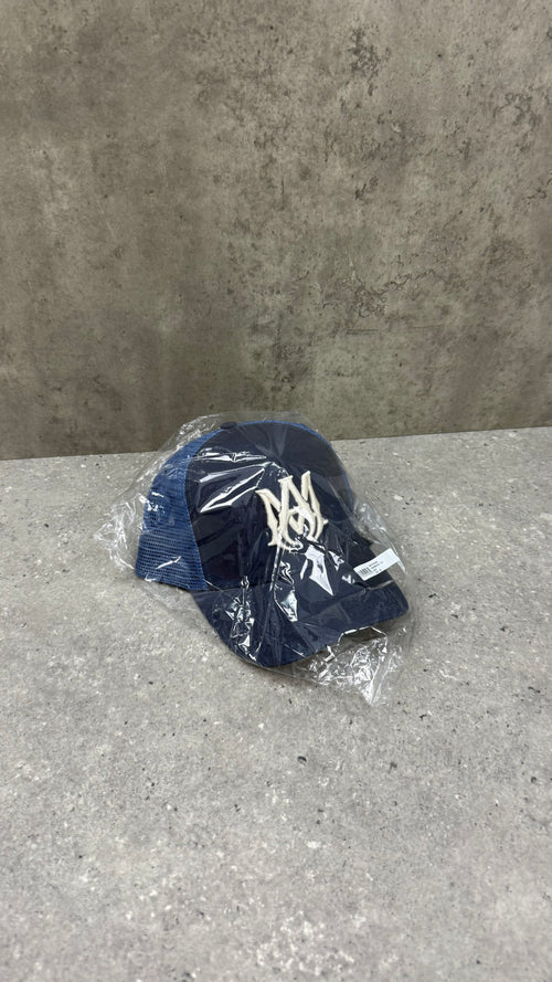 AMIRI MA LOGO TRUCKER CAP - NAVY