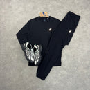 ASICS CORE LONG SLEEVE T-SHIRT & PANT SET - BLACK