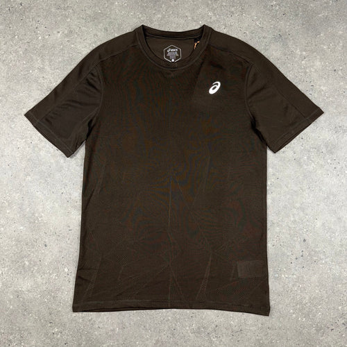 ASICS JACQUARD T-SHIRT - BROWN