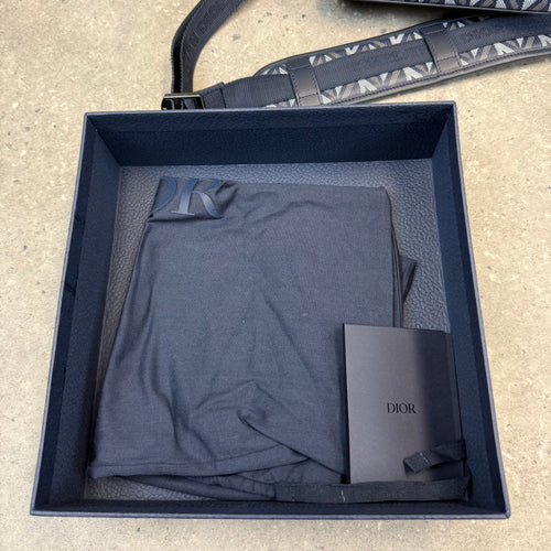 DIOR DIAMOND MESSENGER BAG - NAVY