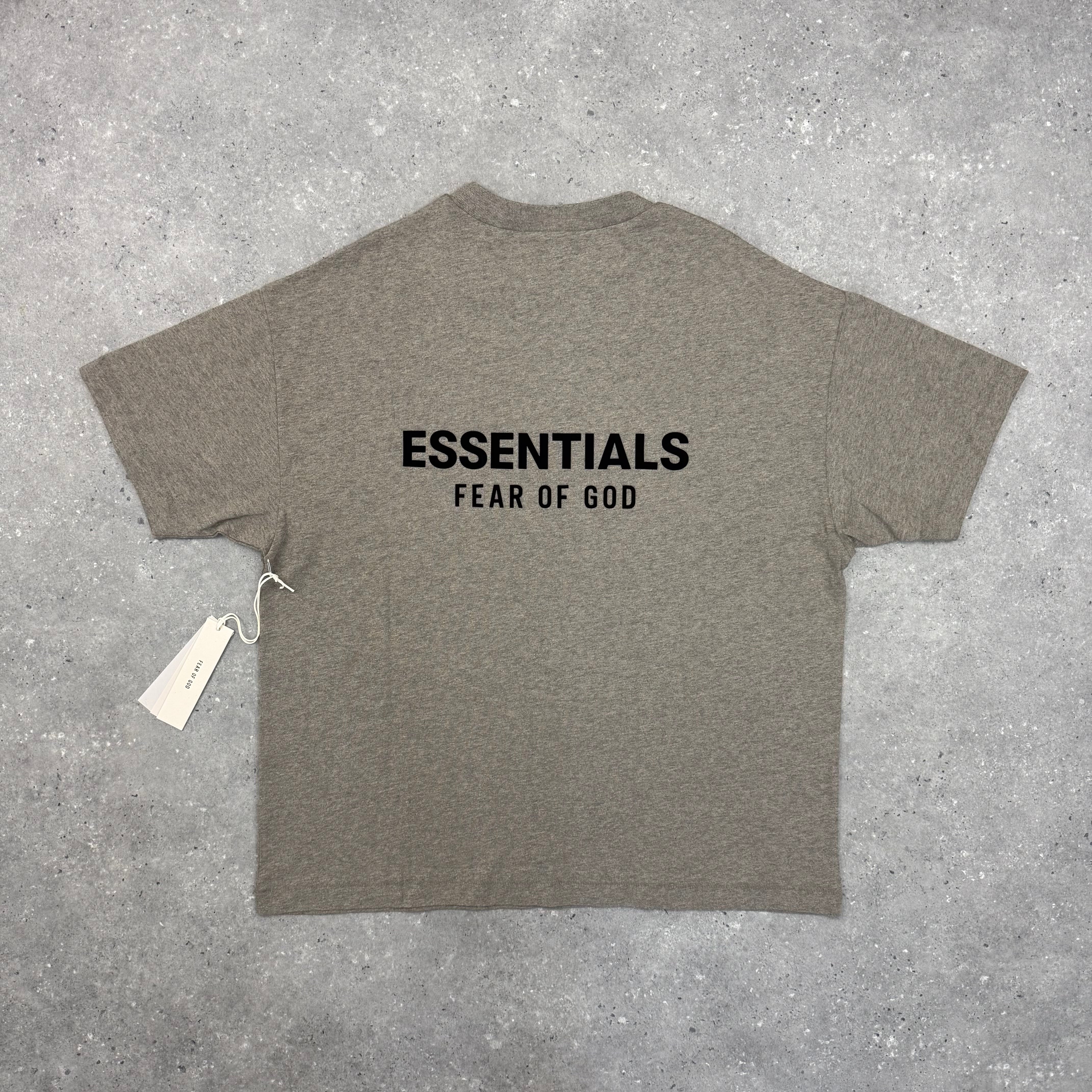 ESSENTIALS SS25 T-SHIRT - HEATHER GREY