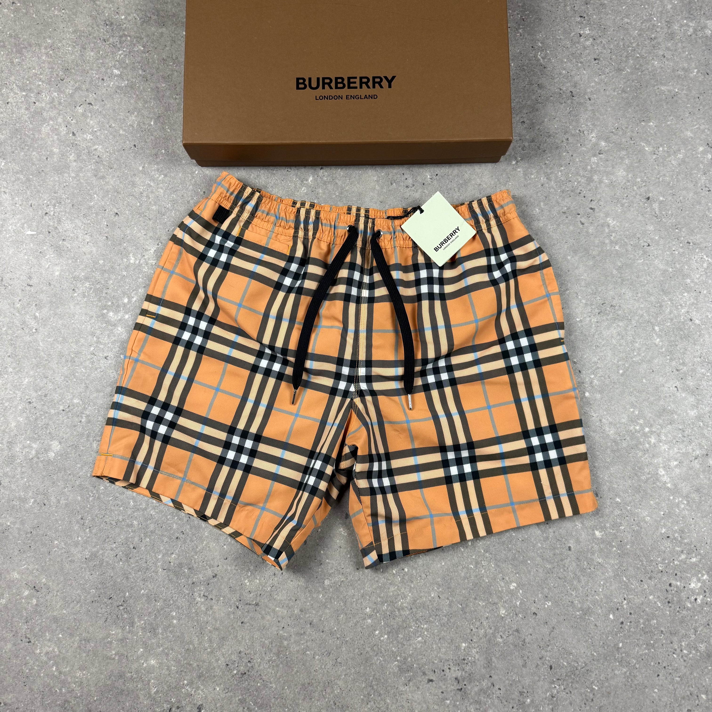 BURBERRY CHECK SWIM SHORTS - (M)