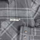 OFF WHITE CHEQUERED OVER SHIRT - (L)