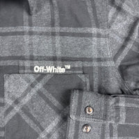 OFF WHITE CHEQUERED OVER SHIRT - (L)