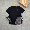 ASICS CORE T-SHIRT & LITE-SHOW SHORT SET - BLACK