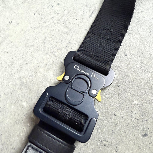 DIOR BLACK CD DIAMOND MESSENGER BAG