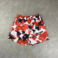 LOUIS VUITTON ORANGE CAMOUFLAGE SWIM SHORTS - (L)