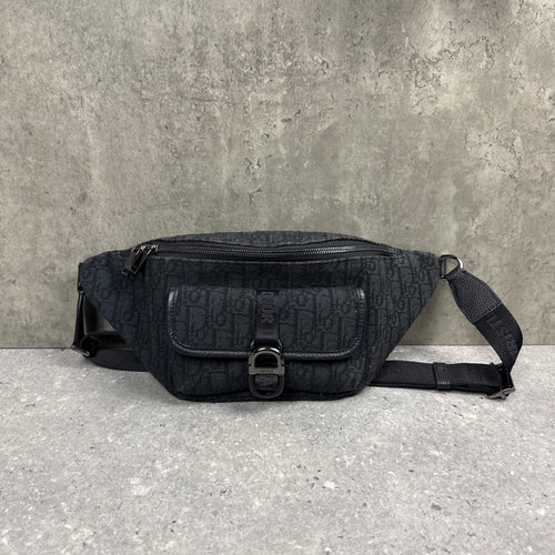 DIOR OBLIQUE BELT BAG - BLACK