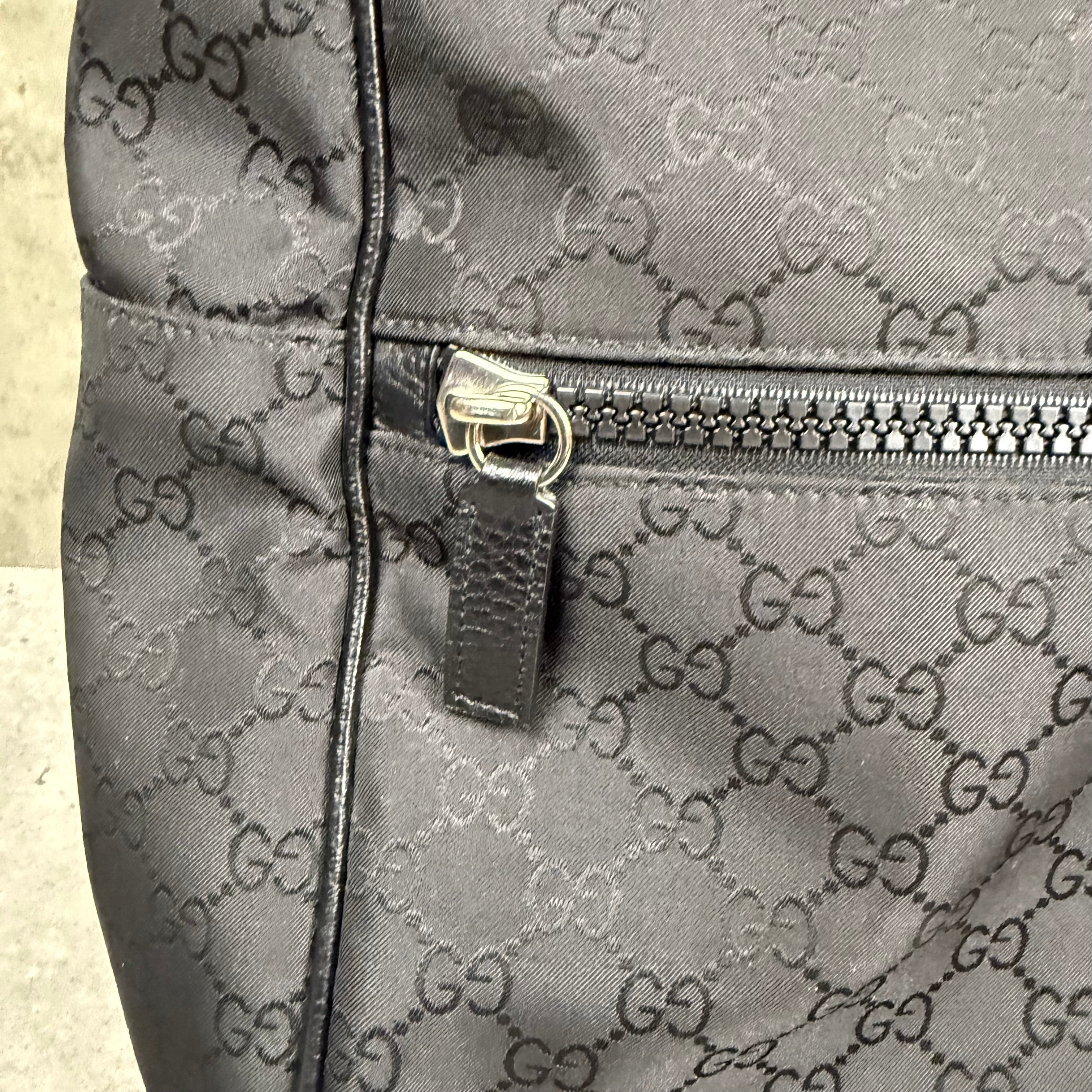 GUCCI BLACK GG NYLON BACKPACK
