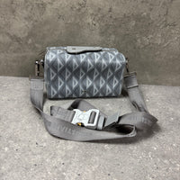 DIOR GREY CD DIAMOND MESSENGER BAG