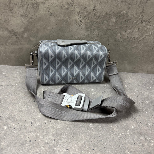 DIOR GREY CD DIAMOND MESSENGER BAG