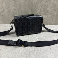 DIOR BLACK CD DIAMOND MESSENGER BAG
