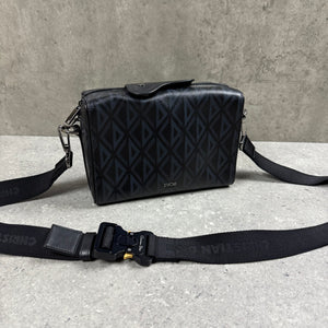 DIOR BLACK CD DIAMOND MESSENGER BAG