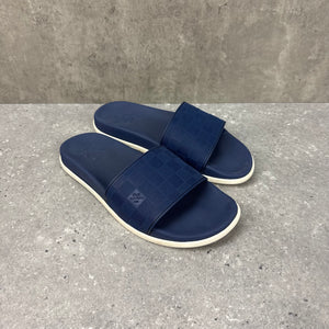LOUIS VUITTON NAVY SLIDERS - EU42 (FITS UK 9)