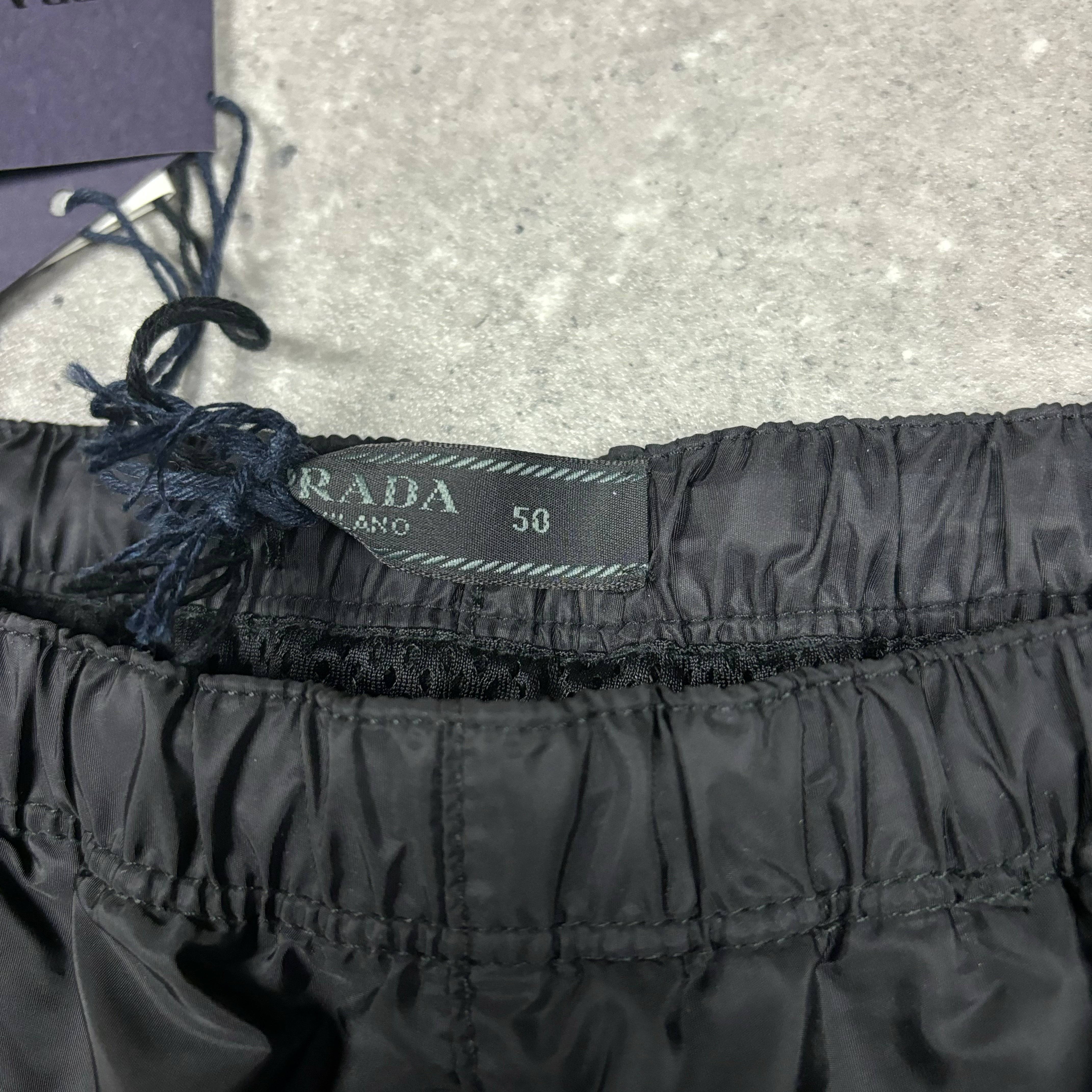 PRADA BERMUDA SWIM SHORTS BLACK - (L)