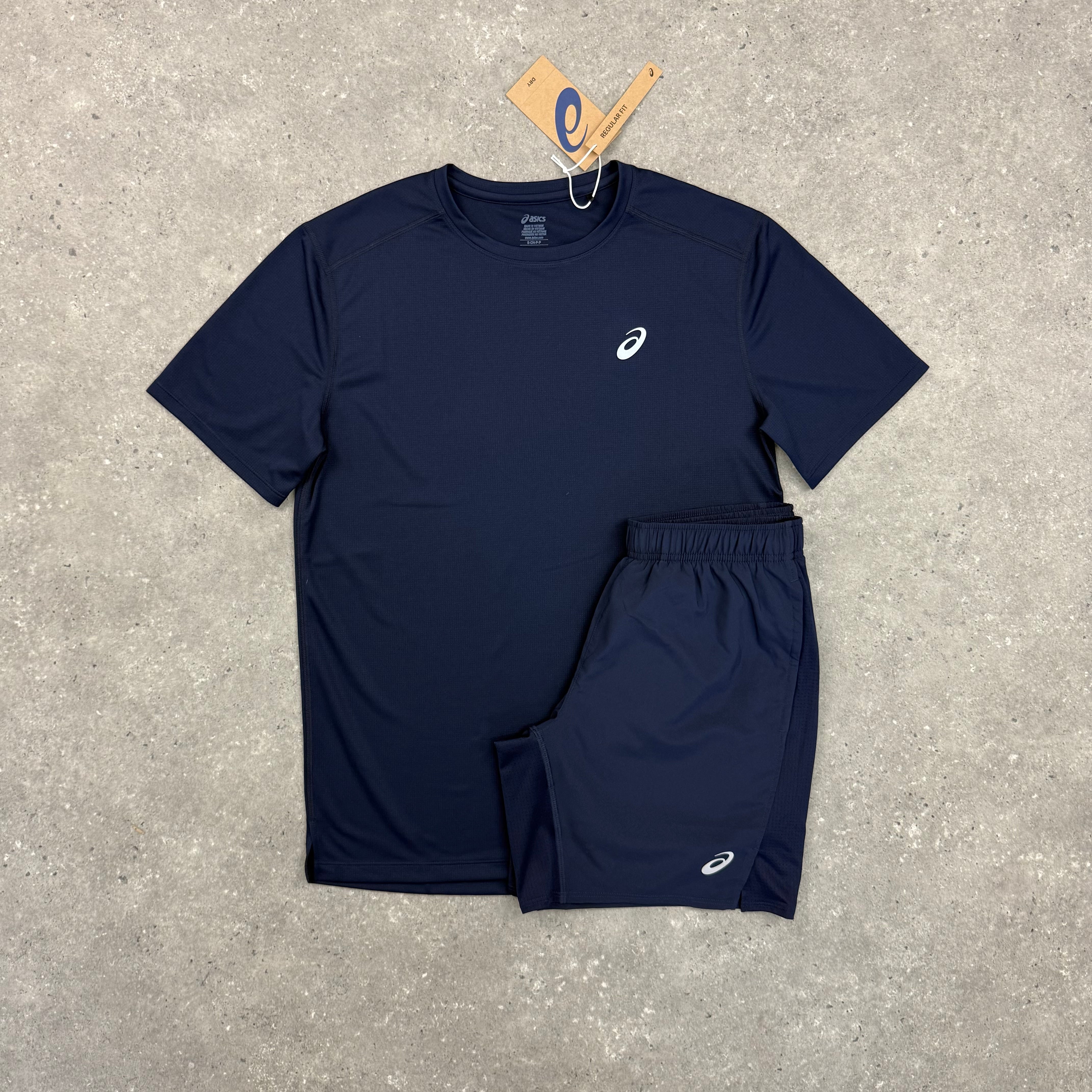 ASICS CORE T-SHIRT & SHORT SET - MIDNIGHT NAVY