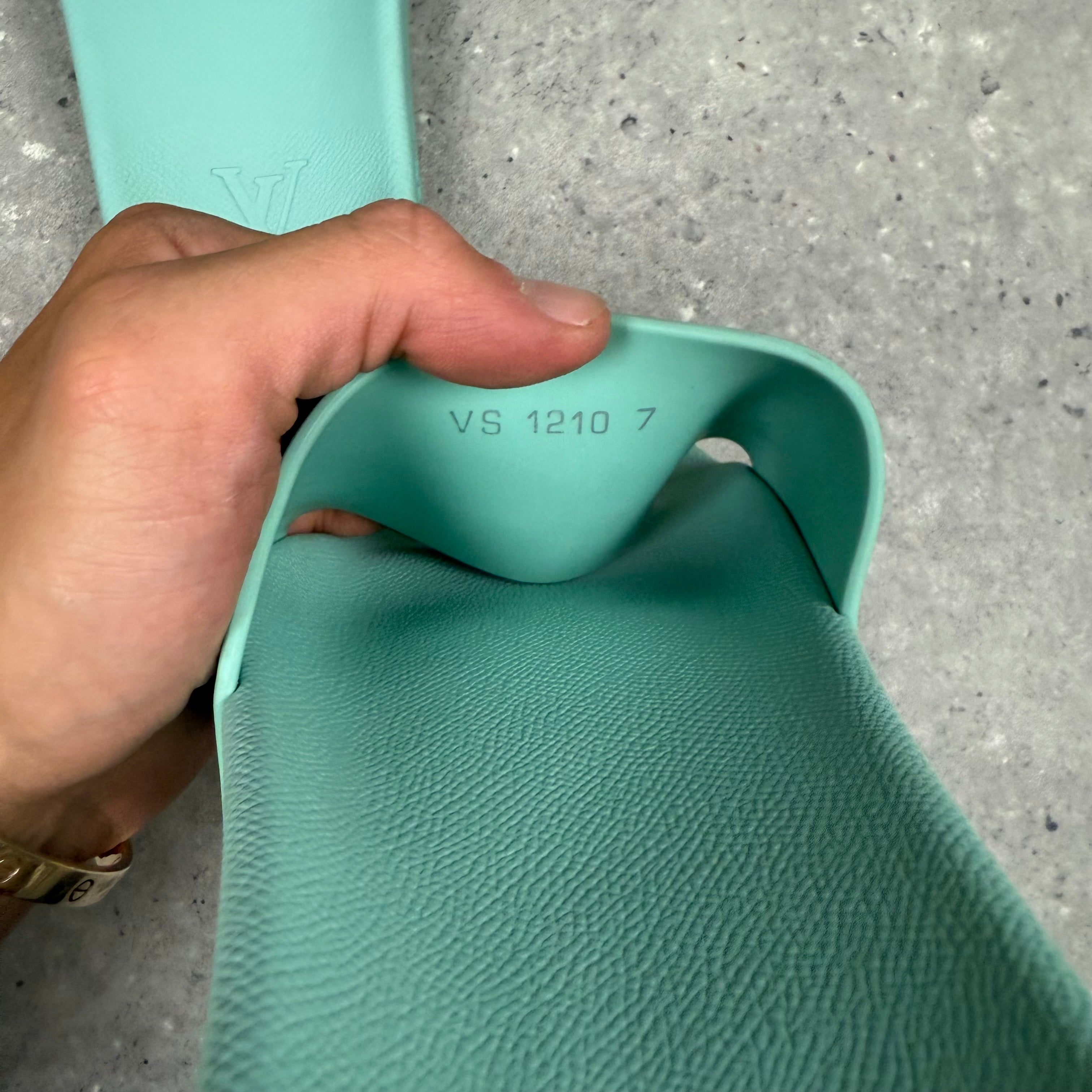 LOUIS VUITTON SLIDERS MINT GREEN - EU41 (FITS UK 8)